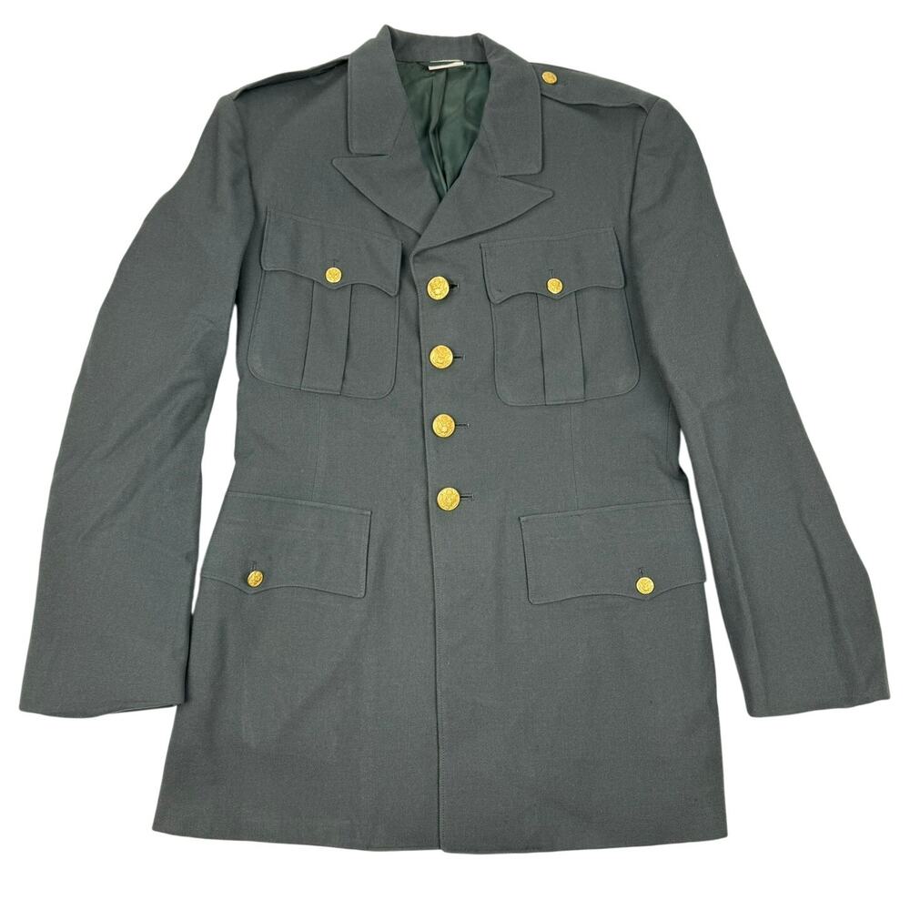 Vintage 1966 US Army Wool Serge Dress Coat 38R Military Jacket Collector's Item